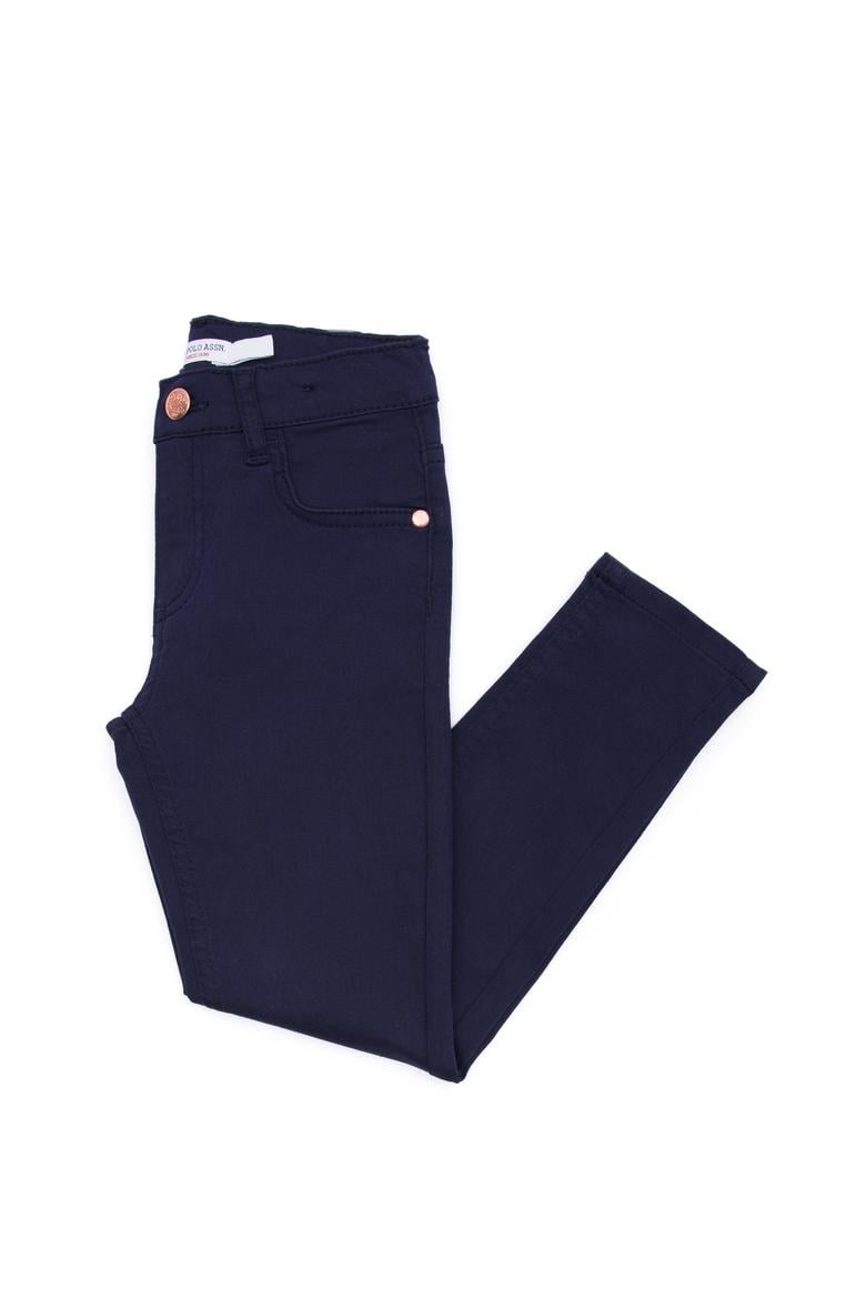 Kız Çocuk Lacivert Kanvas Pantolon - 50266387011