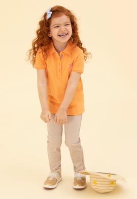 Kız Çocuk Bej Kanvas Pantolon - 50266387040