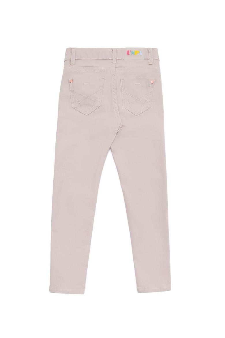 Kız Çocuk Bej Kanvas Pantolon - 50266387040