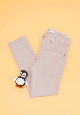 Kız Çocuk Bej Kanvas Pantolon - 50266387040