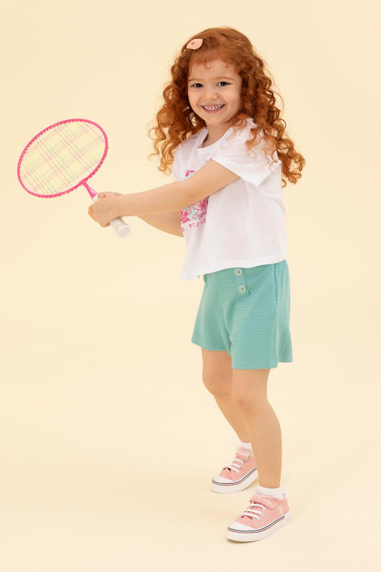 Çocuk Mint Örme Şort - 50265398005