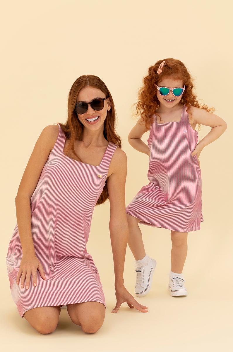 Kız Çocuk Pembe Örme Elbise