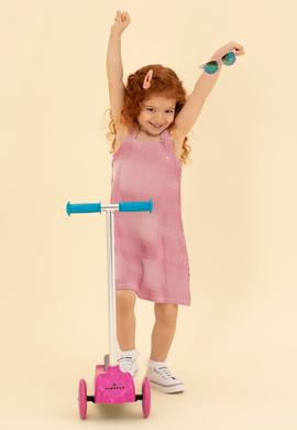 Kız Çocuk Pembe Örme Elbise - 50263522015