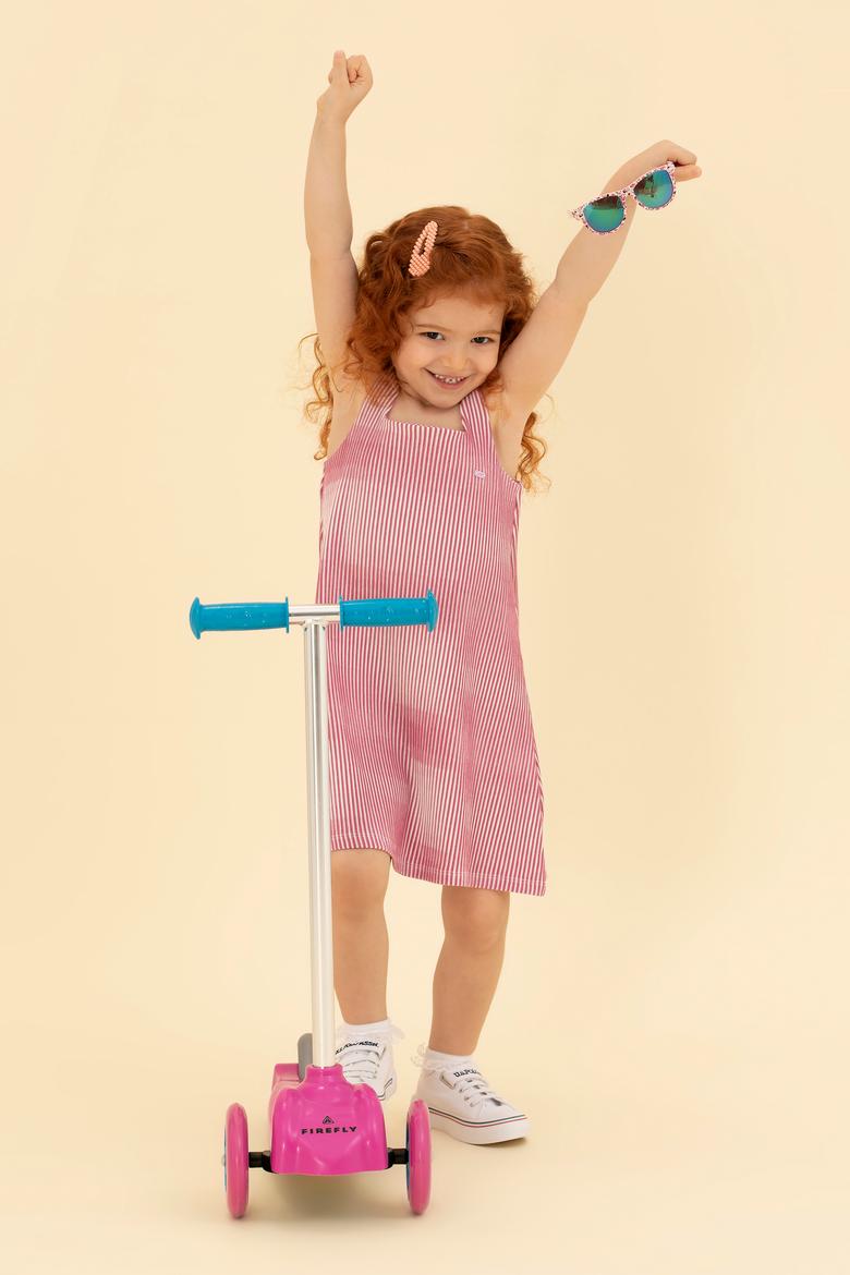 Kız Çocuk Pembe Örme Elbise - 50263522015