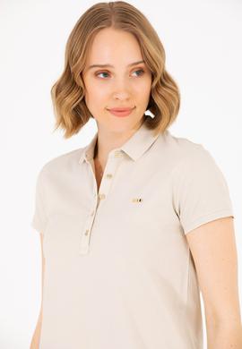 Kadın Taş Polo Yaka Örme Elbise - 50269546062