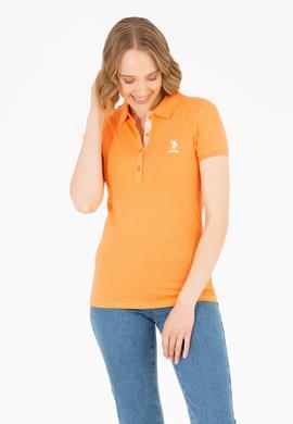 Kadın Turuncu Basic Polo Yaka Tişört - 50262698040