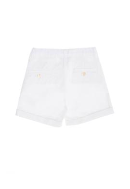 Kız Çocuk Beyaz Dokuma Şort - 50268087019