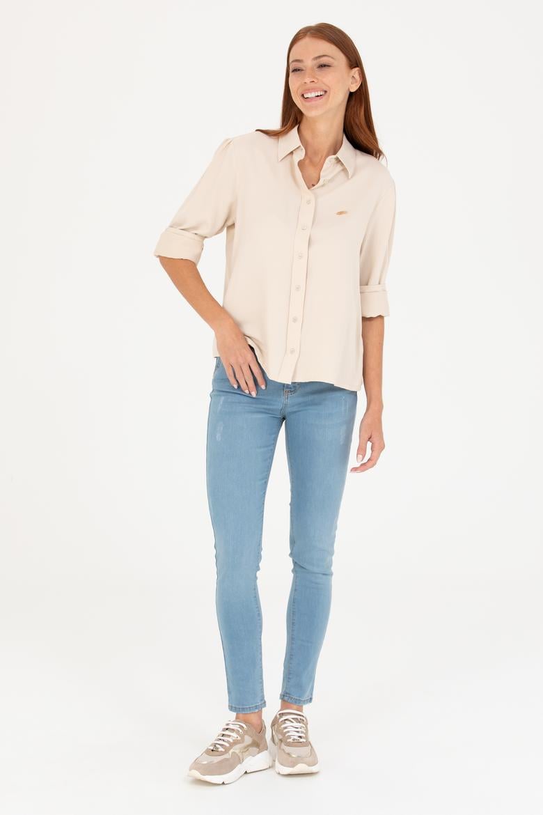 Kadın Taş Uzun Kollu Gömlek - 50264173021