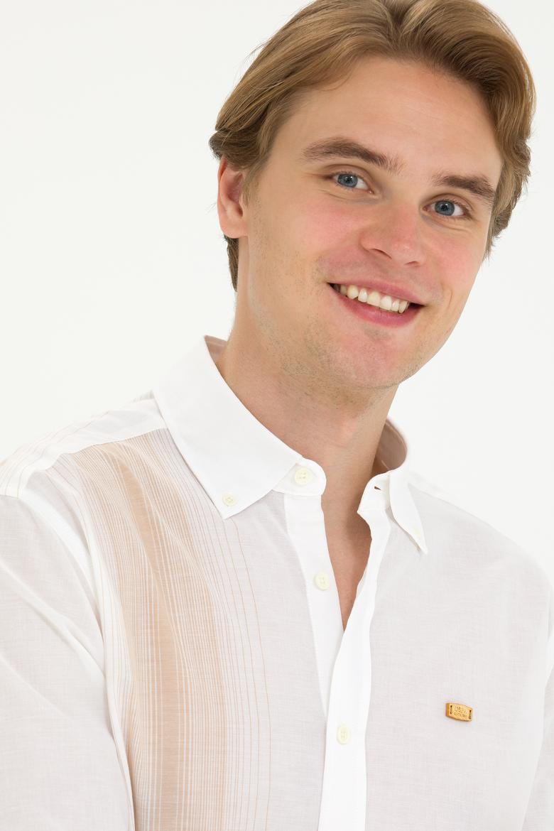 Erkek Camel Uzun Kollu Gömlek - 50264069016