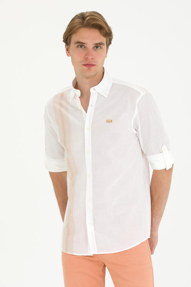 Erkek Camel Uzun Kollu Gömlek - 50264069016