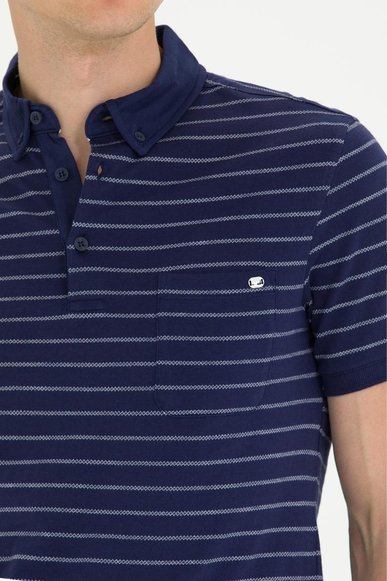 Erkek Regular Fit Polo Yaka Lacivert Tişört - 50263430023