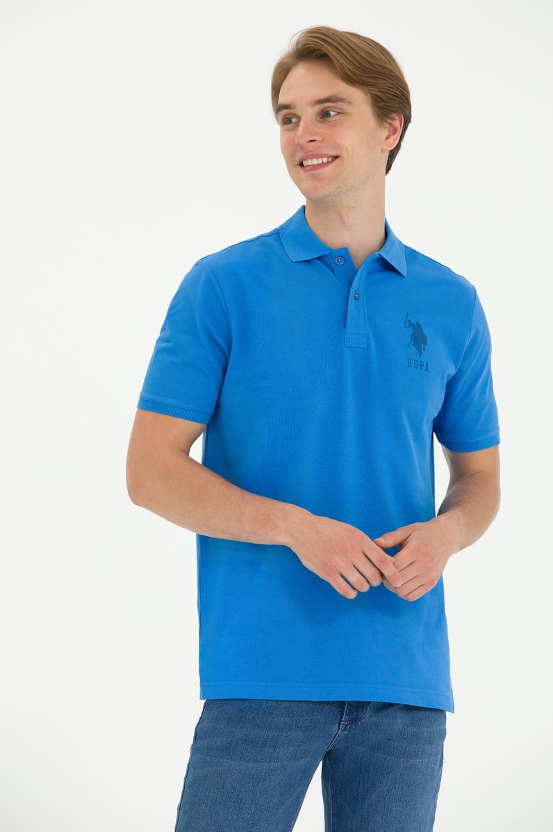 Erkek Saks Polo Yaka Tişört