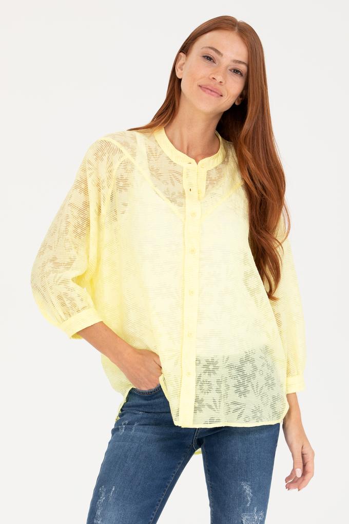 Kadın Açık Sarı Uzun Kollu Gömlek