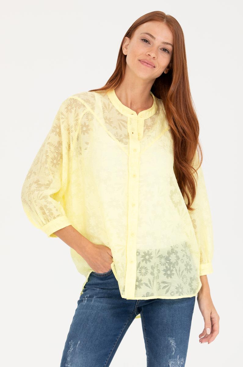 Kadın Açık Sarı Uzun Kollu Gömlek