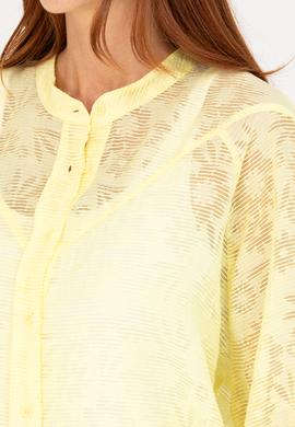 Kadın Açık Sarı Uzun Kollu Gömlek - 50264223011