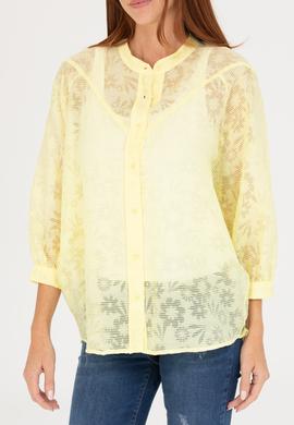 Kadın Açık Sarı Uzun Kollu Gömlek - 50264223011