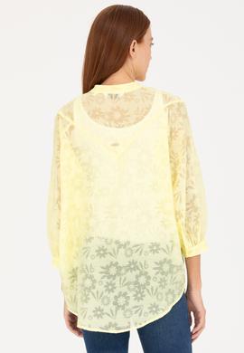 Kadın Açık Sarı Uzun Kollu Gömlek - 50264223011