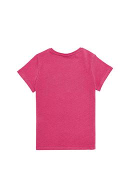 Kız Çocuk Pembe Bisiklet Yaka Tişört - 50276874073