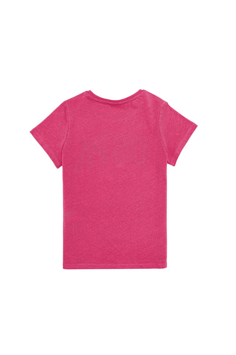 Kız Çocuk Pembe Bisiklet Yaka Tişört - 50276874073