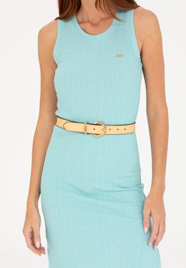 Kadın Mint Bisiklet Yaka Midi Boy Örme Elbise - 50263597041