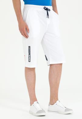 Erkek Beyaz Örme Şort - 50263433061