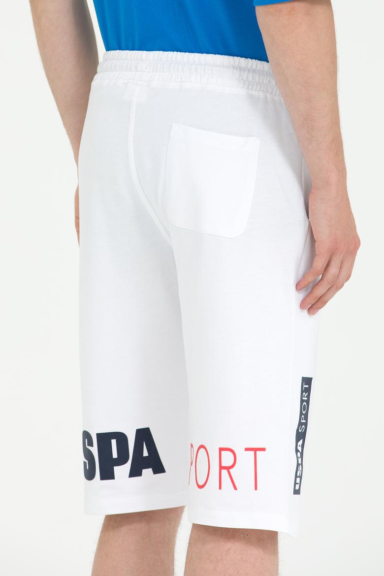 Erkek Beyaz Örme Şort - 50263433061