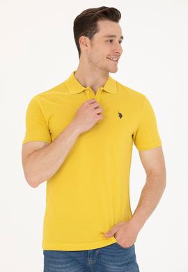 Erkek Safran Polo Yaka Basic T-Shirt - 50249149158
