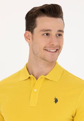 Erkek Safran Polo Yaka Basic T-Shirt - 50249149158