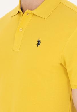 Erkek Safran Polo Yaka Basic T-Shirt - 50249149158