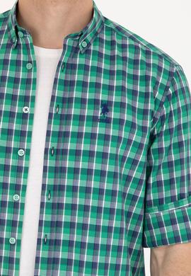 Erkek Kareli Yeşil Gömlek - 50231413005