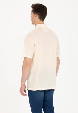 Erkek Krem Comfort Polo Yaka Tişört - 50263354013