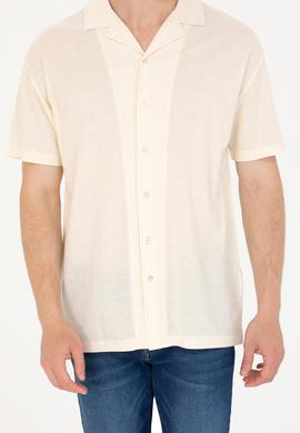 Erkek Krem Comfort Polo Yaka Tişört - 50263354013