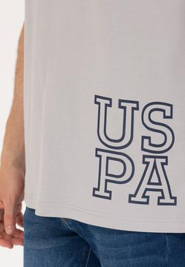 Erkek Gri Oversize Bisiklet Yaka Tişört - 50264938056