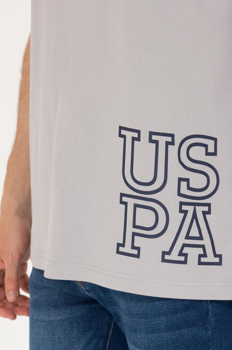 Erkek Gri Oversize Bisiklet Yaka Tişört