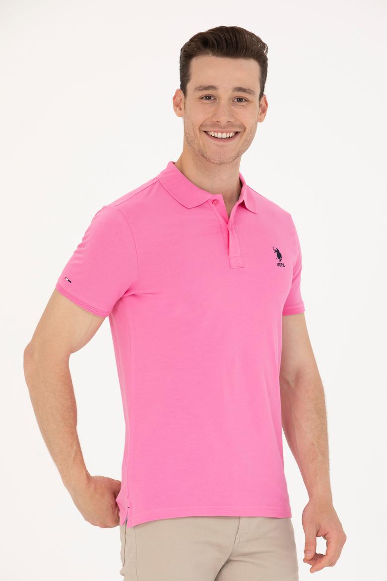 Erkek Pembe Basic Polo Yaka Tişört - 50262969051