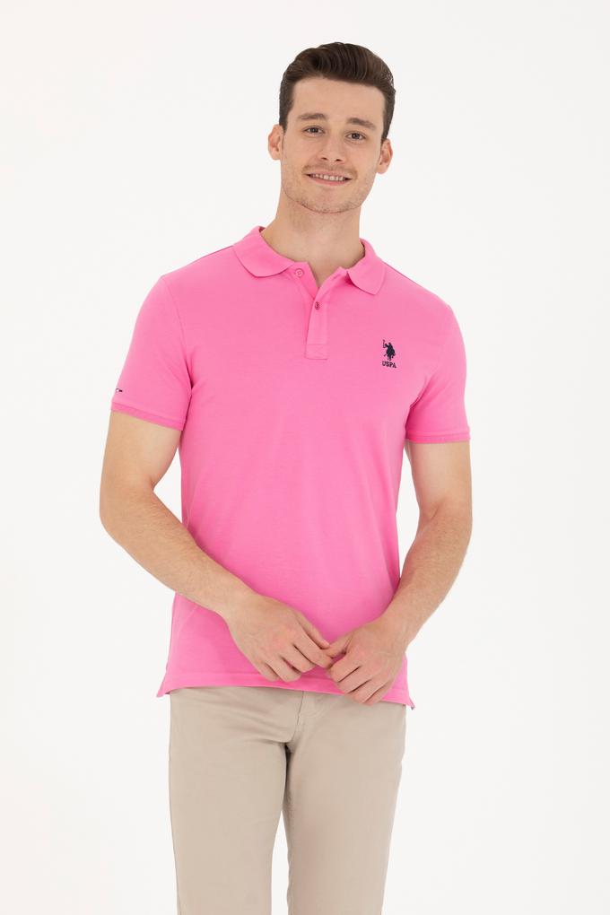 Erkek Pembe Basic Polo Yaka Tişört