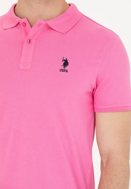 Erkek Pembe Basic Polo Yaka Tişört - 50262969051