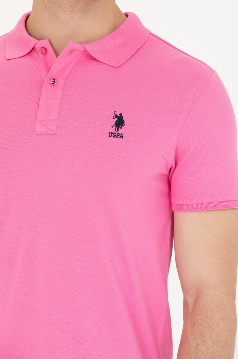 Erkek Pembe Basic Polo Yaka Tişört