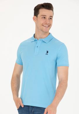 Erkek Turkuaz Basic Polo Yaka Tişört - 50262969121