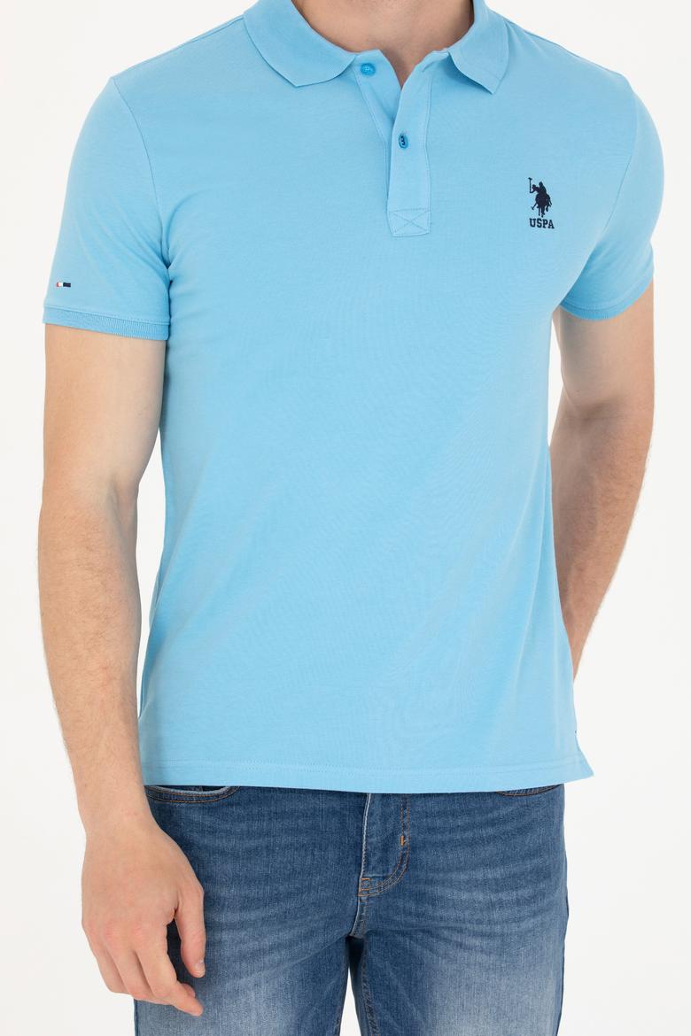 Erkek Turkuaz Basic Polo Yaka Tişört - 50262969121