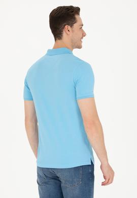 Erkek Turkuaz Basic Polo Yaka Tişört - 50262969121