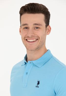 Erkek Turkuaz Basic Polo Yaka Tişört - 50262969121