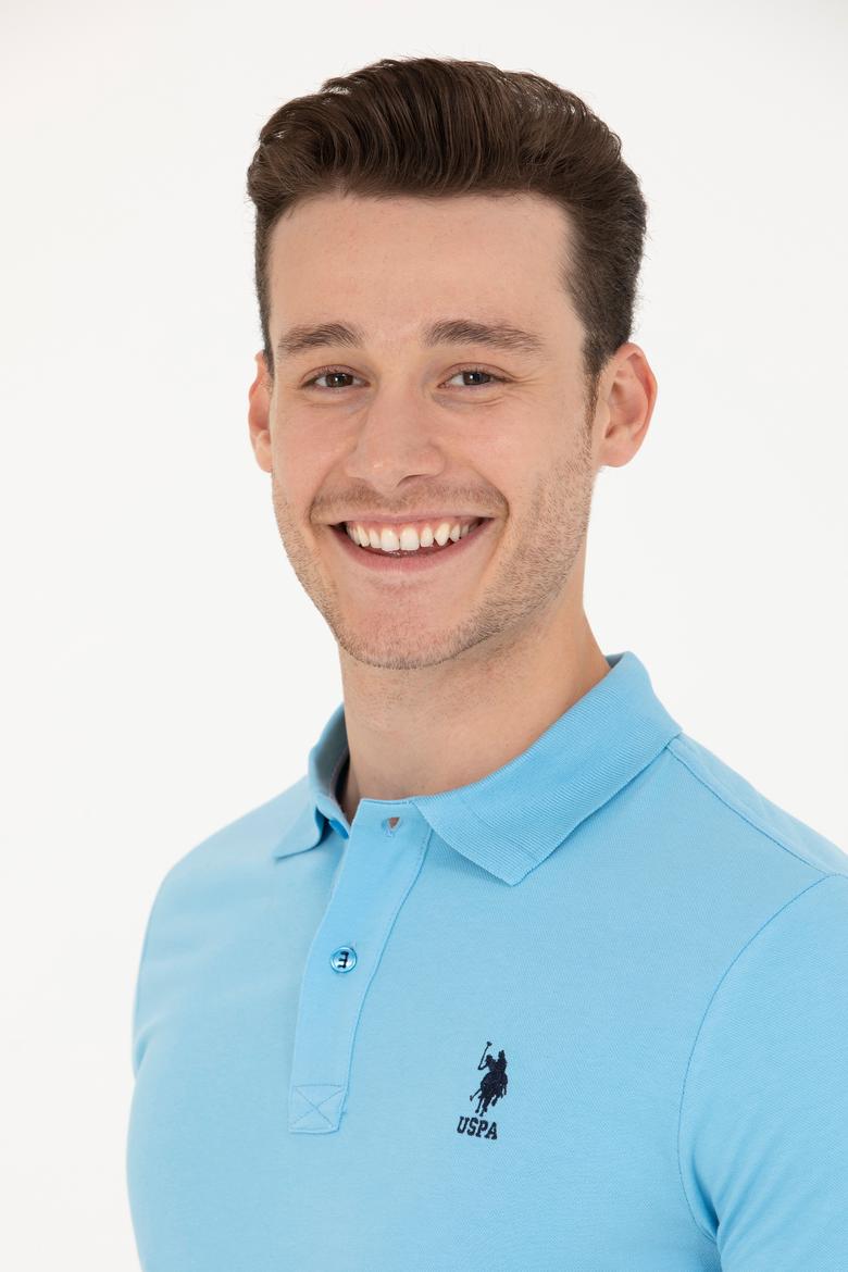 Erkek Turkuaz Basic Polo Yaka Tişört - 50262969121