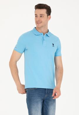 Erkek Turkuaz Basic Polo Yaka Tişört - 50262969121