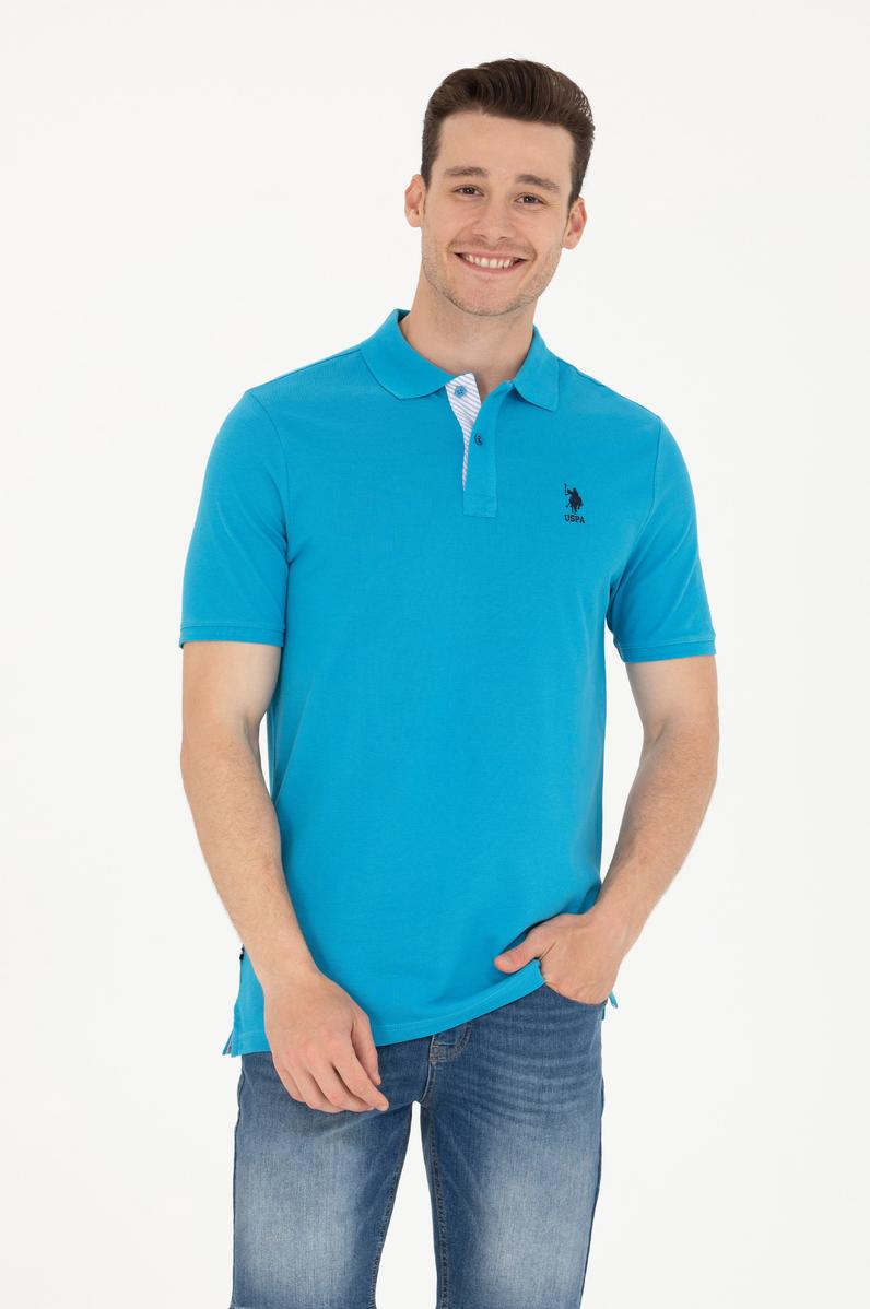 Erkek Kobalt Basic Polo Yaka Tişört