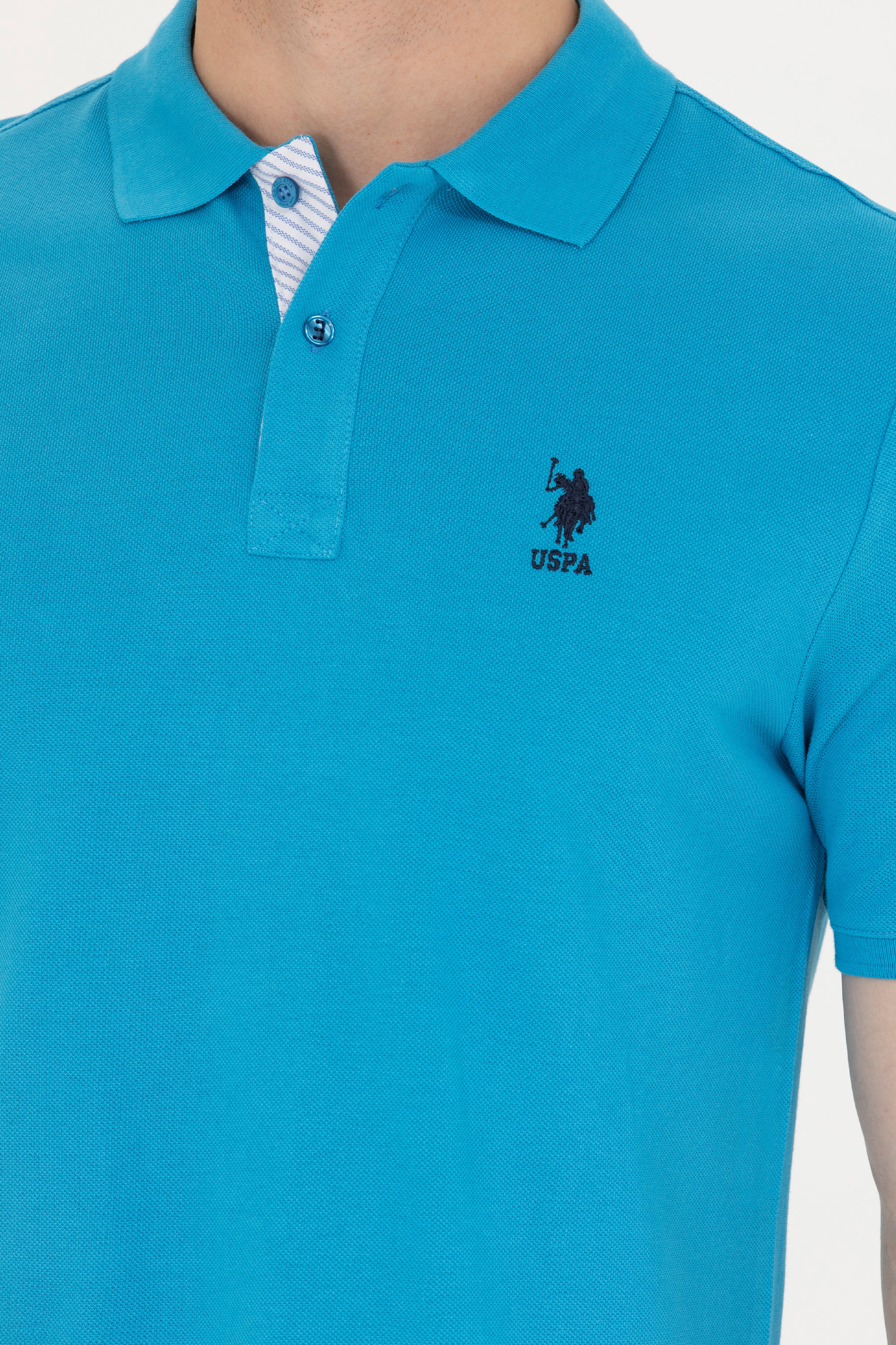 Erkek Kobalt Basic Polo Yaka Tişört