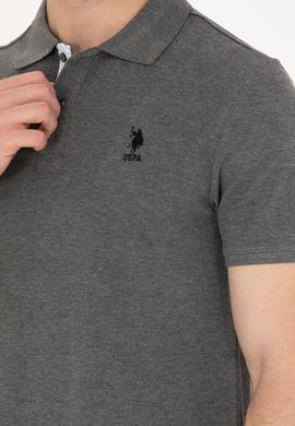 Erkek Antrasit Melanj Basic Polo Yaka Tişört - 50263236196