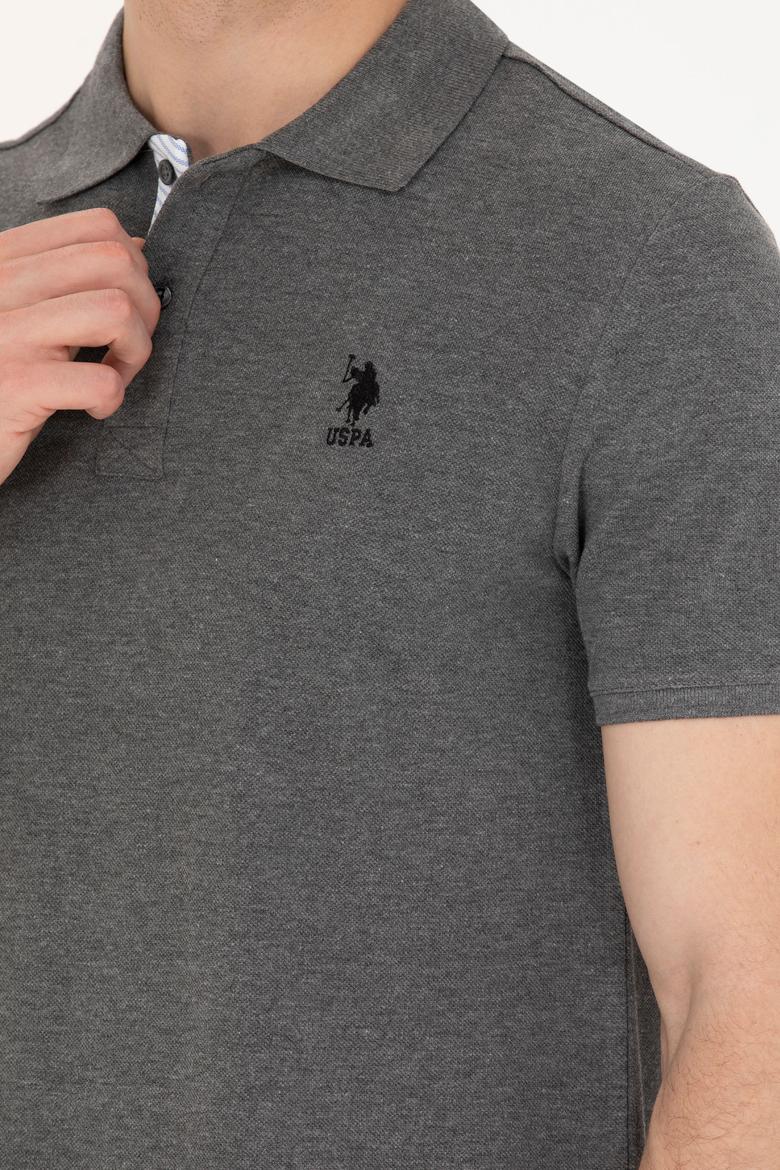 Erkek Antrasit Melanj Basic Polo Yaka Tişört - 50263236196