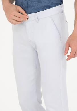 Erkek Açık Mavi Kanvas Pantolon - 50263861016