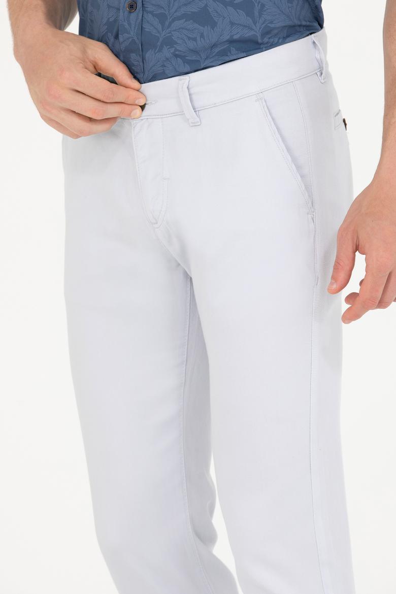 Erkek Açık Mavi Kanvas Pantolon - 50263861016